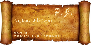 Pajkos Jázon névjegykártya
